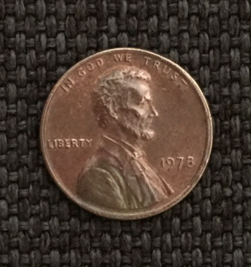 1978 P Lincoln penny, actual coin in picture, free shipping.