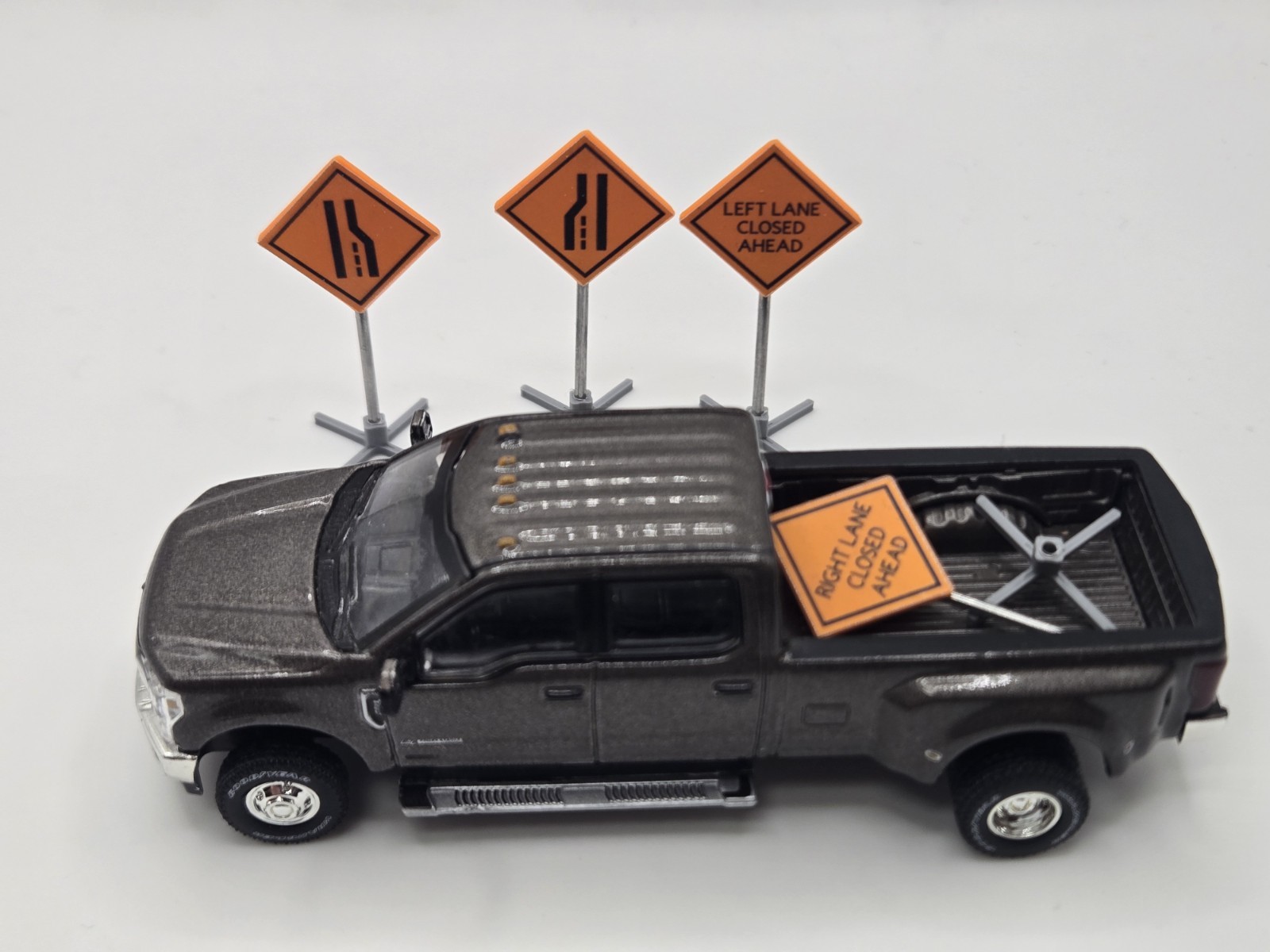 1/64 Scale Caution Lane Closed Signs *Set of 4*