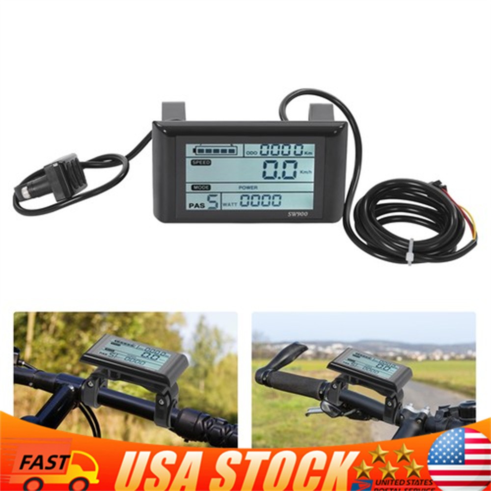 36V 48V E-Bike LCD Display Screen Electric Bike Speed Meter LCD Display Screen