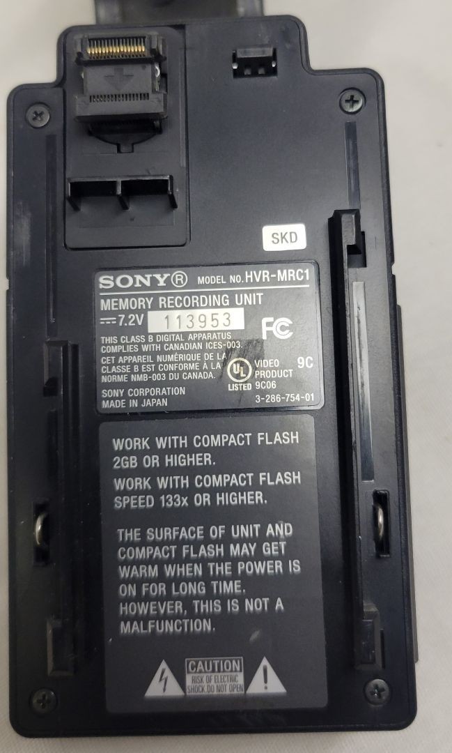 Sony HVR-MRC1 Memory Recording Unit Excellent Condition