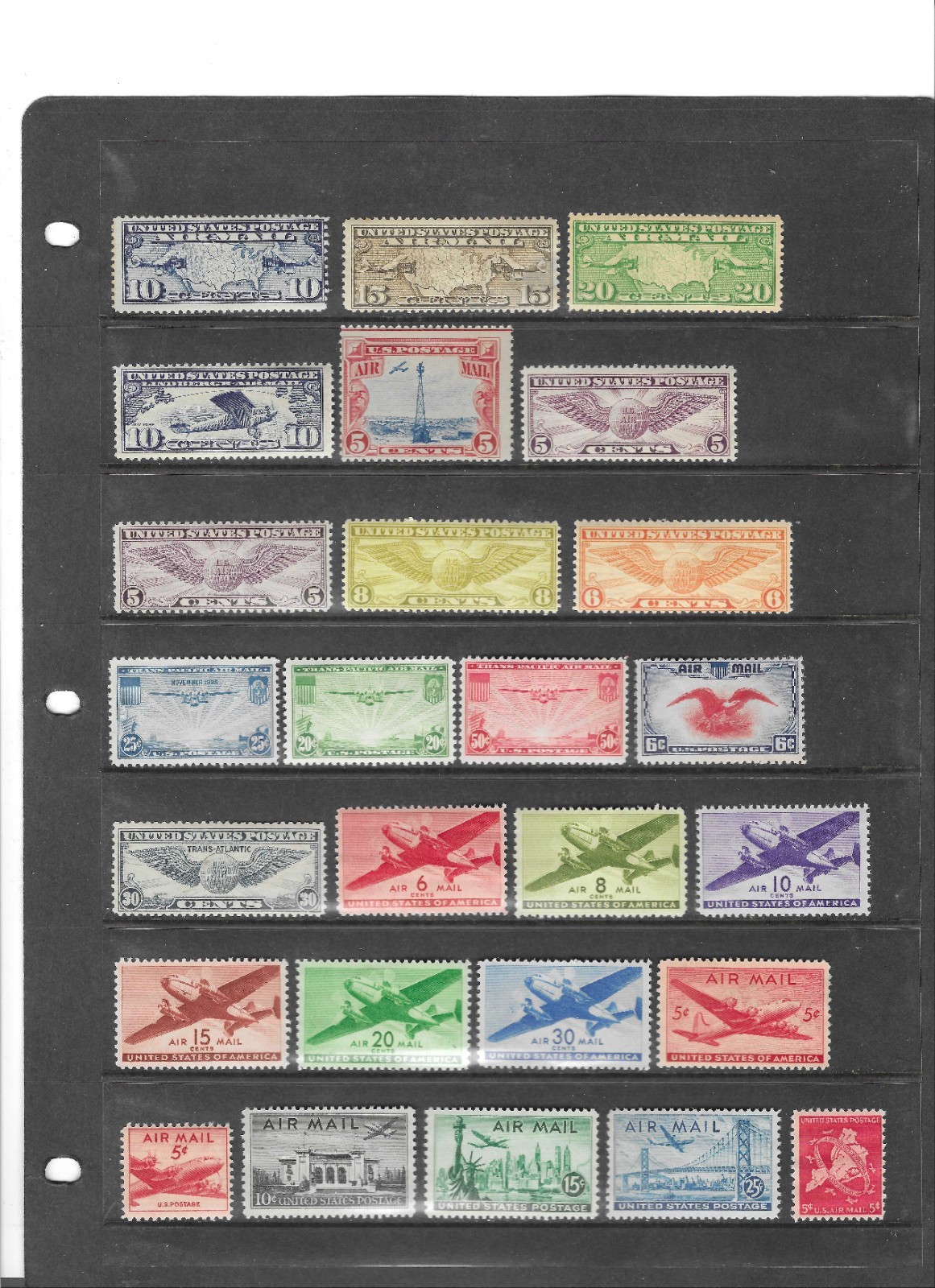 US Scott C7 - C69   Mint w/OG  US Airmail Collection (45 Stamps)  ALL DIFFERENT!