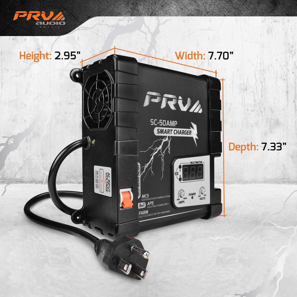PRV 50A Power Supply Car Battery Charger PRV SC-50AMP Smart Auto Maintainer