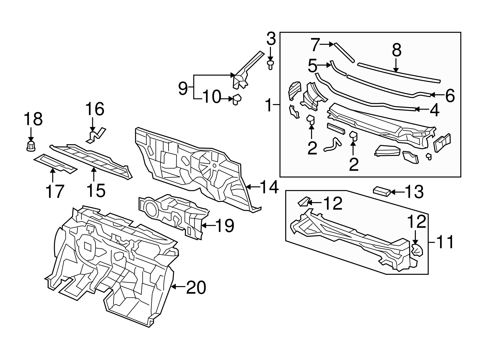 Genuine Honda 09-13 Fit Right Passenger Hood Hinge Cover 74222-TK6-A00