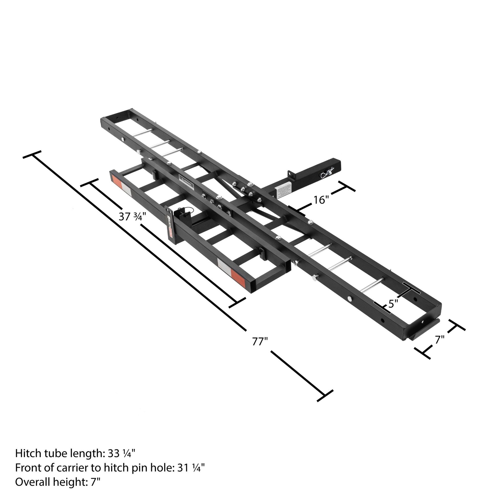 Black Widow Steel eBike and Fat Tire Bike Carrier - 300 lb. Capacity