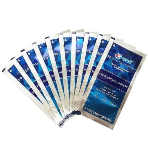 **CREST Whitestrips 3D White NO-SLIP Professional Effects 10 Pouches / 20 Strips