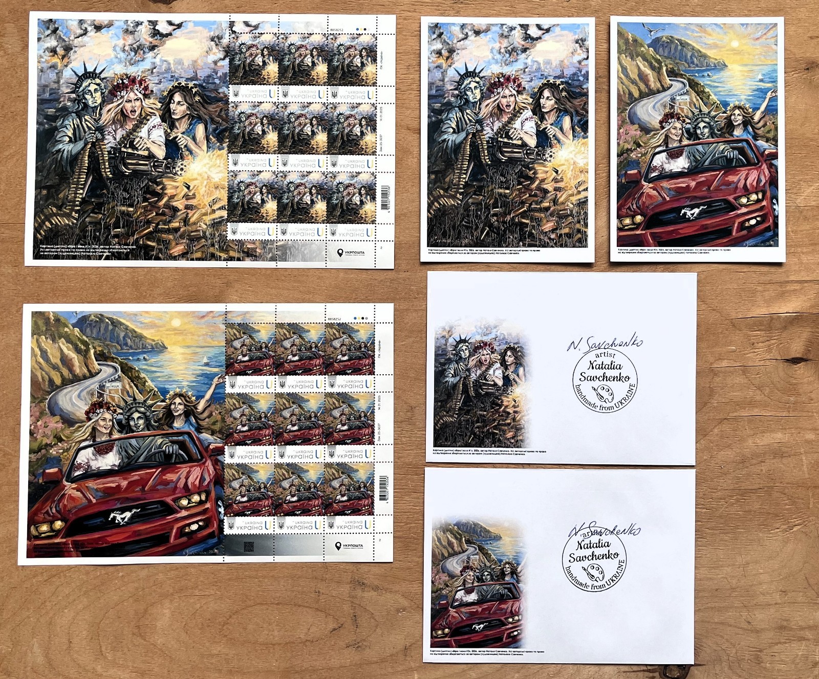 Ukraine stamps 2026 2 sheets of stamps + 2 fdc + 2 postcards Faith and Will