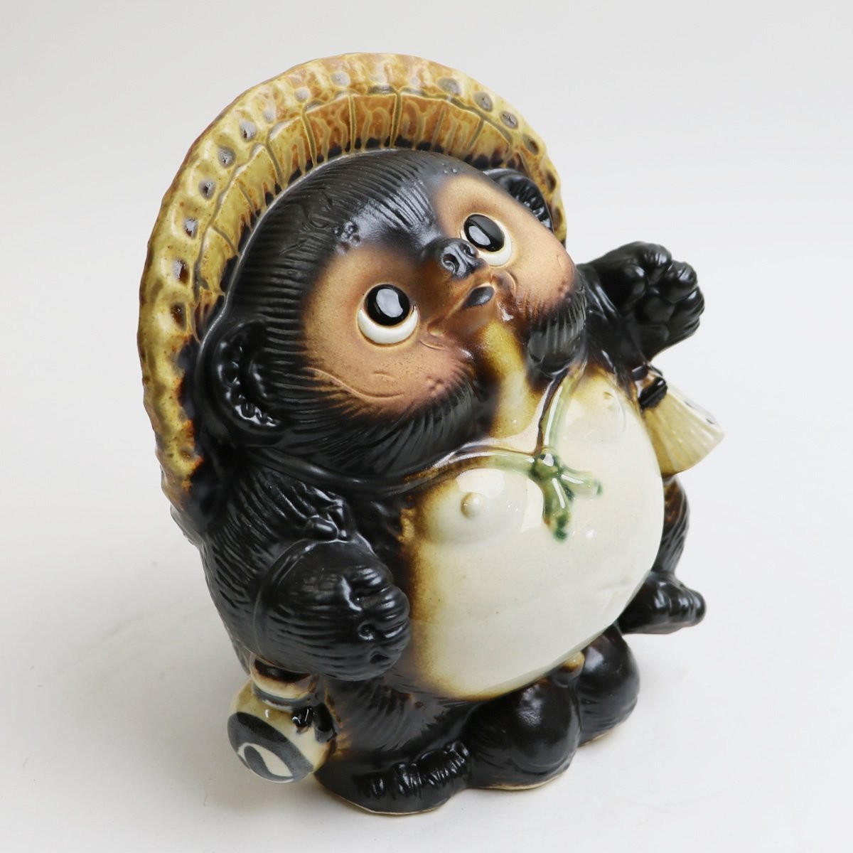 Dancing Tanuki No. 6 Shigaraki Ware Ceramic Raccoon Figurine