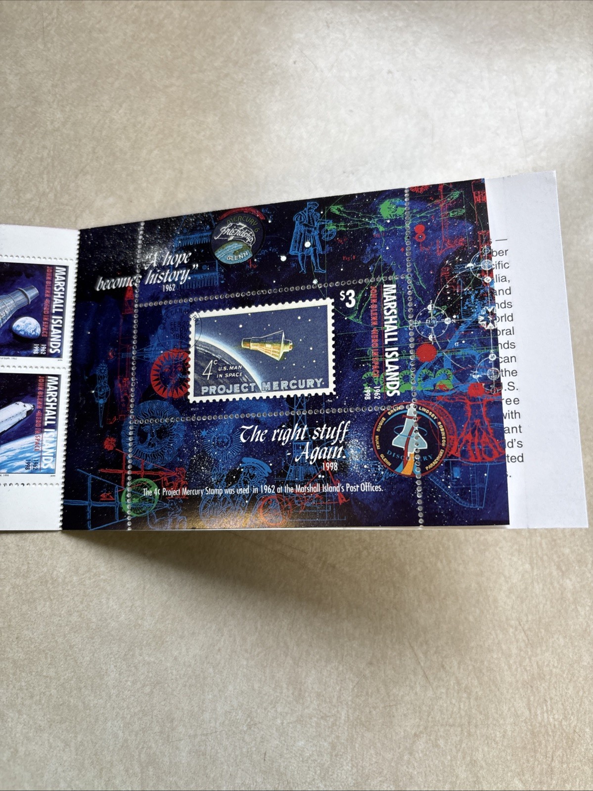 MH Marshall Islands * John Glenn * Hero in Space * 1998 B25 * Booklet * MNH