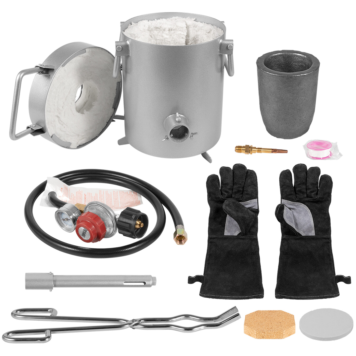 28LB/12.8KG Propane Furnace Kit Smelting Gold Silver Copper Scrap Metal Casting