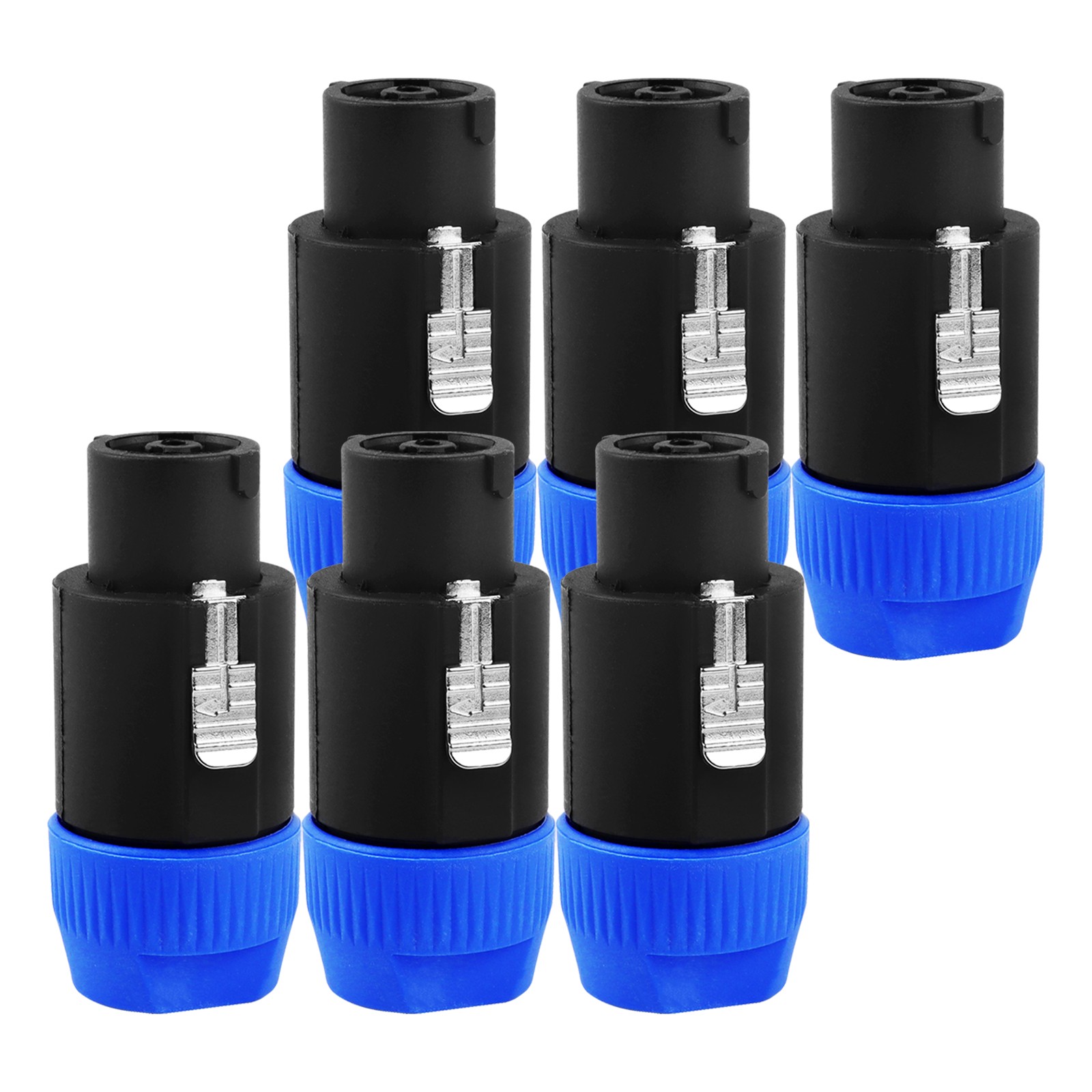 6x NL8FC Speakon Connector 8 Pole Lock Plug Adapter Compatible Loudspeaker Cable