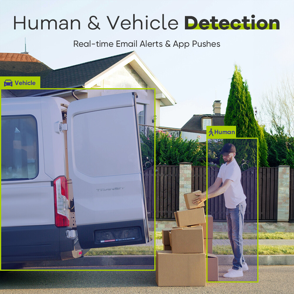 SANNCE 5MP POE Audio Recording Security Camera System 8CH NVR AI Human Detection