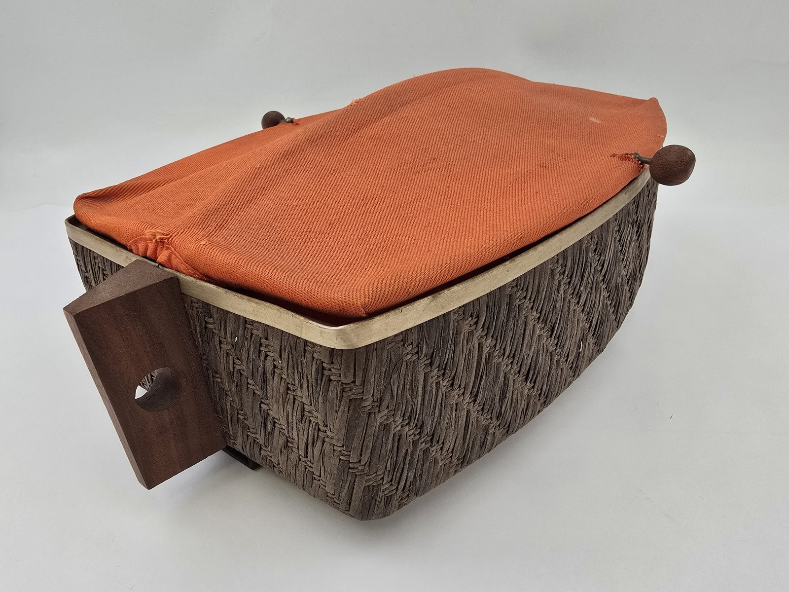 Vintage Salton Hotray WB-5 Bread Bun Warmer Orange Cover Original MCM