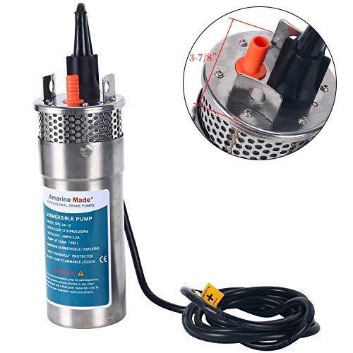 DC 24V 3.2GPM Submersible Deep Well Water Pump Alternative Energy Solar Battery