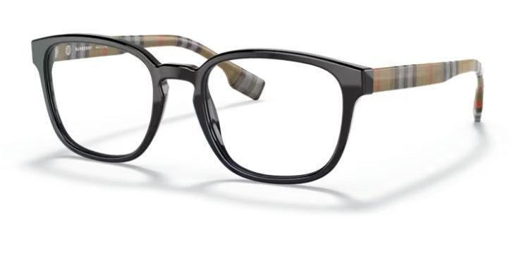 BURBERRY EDISON BE2344 3592 53/20/145 Black Check men Eyewear Frame
