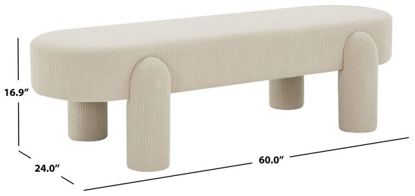 Safavieh LAURENCE CORDUROY BENCH, Reduced Price 2172783146 SFV5110A
