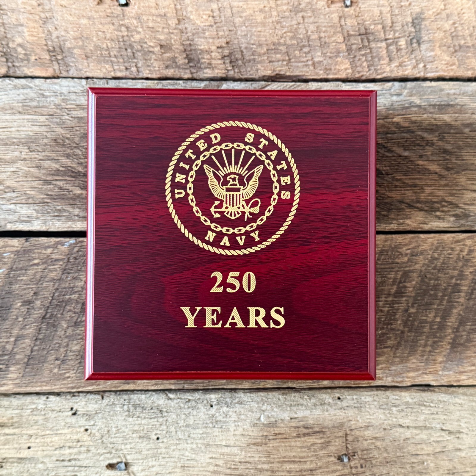 U.S. Navy 250th Anniversary Challenge Coin With Box