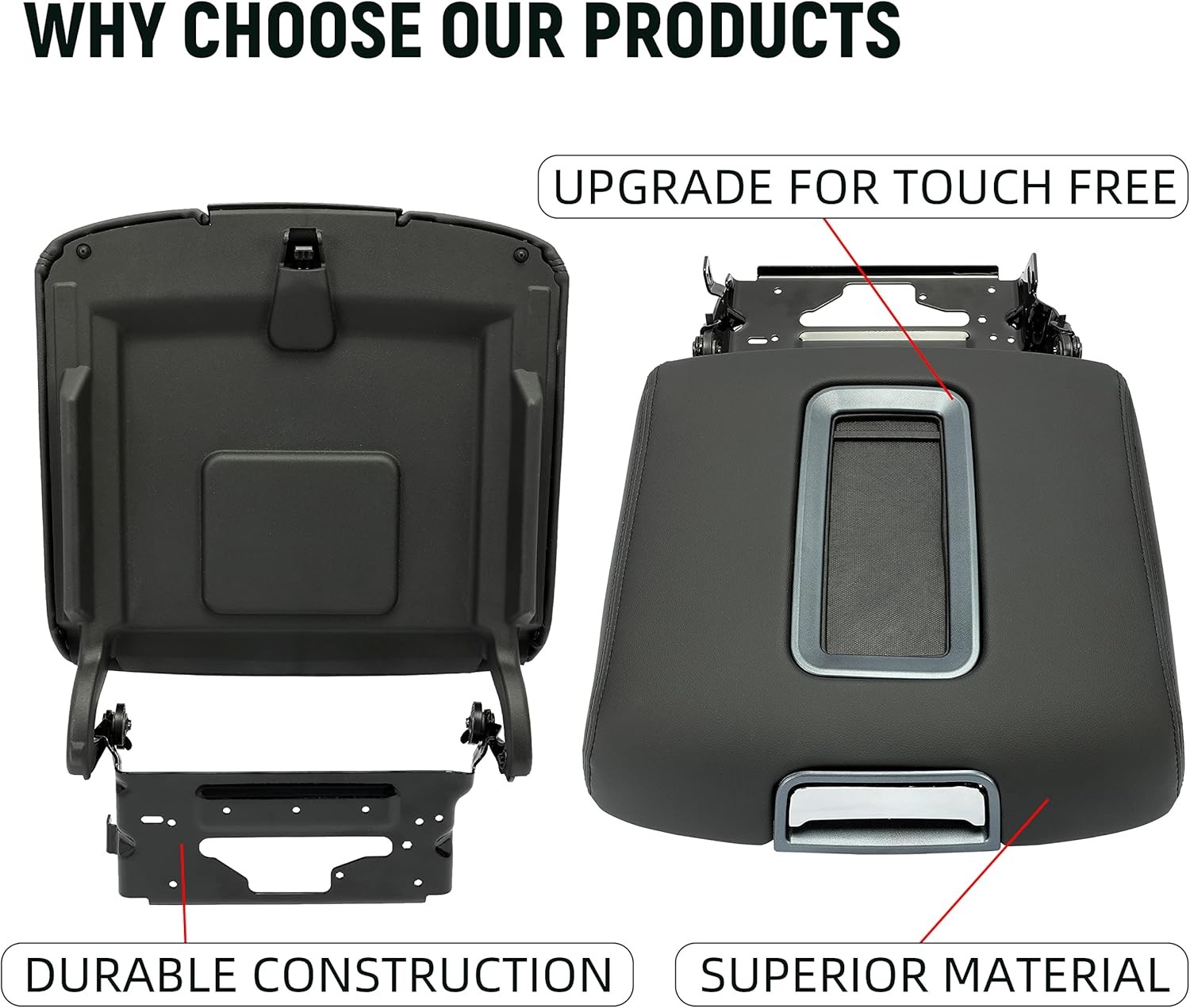 Center Console Armrest Lid 2014-2018 Chevrolet Silverado/Gmc Sierra 2015-2020 Ta