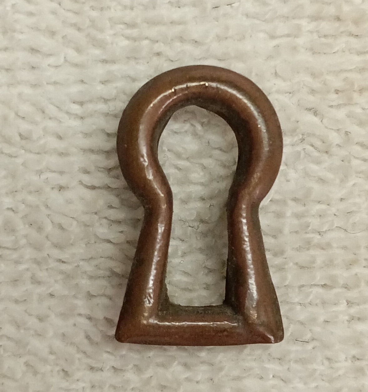 LOT OF SIX ANTIQUE FLUSH MOUNT OR INSERT BRASS ESCUTCHEON KEYHOLE COVERS