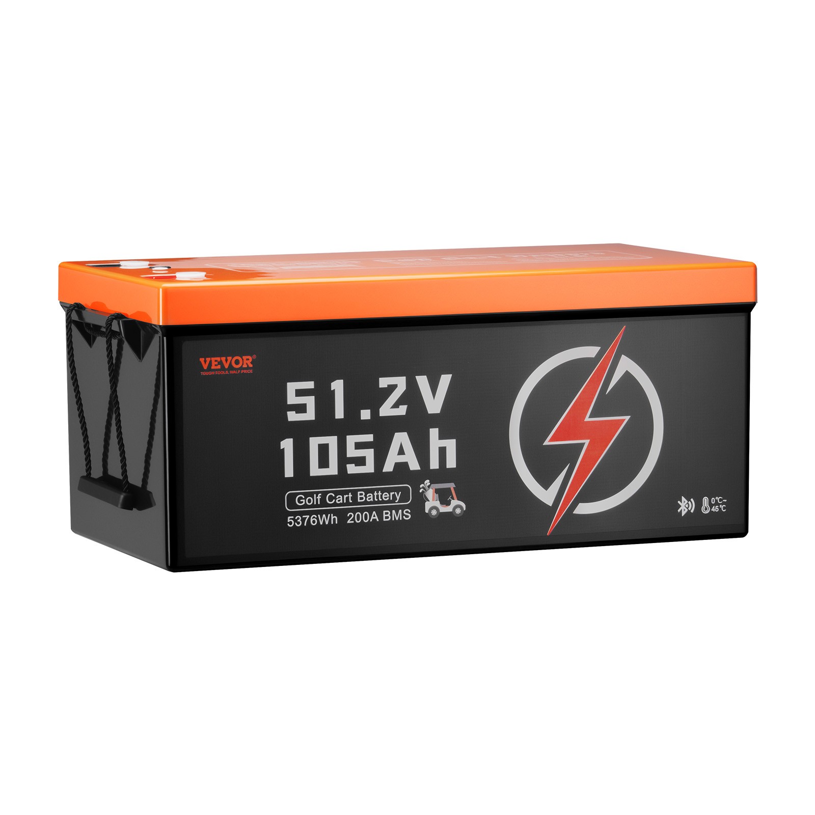 VEVOR 48V 105Ah Golf Cart Lithium Battery 20A Charger LCD Monitor & 4000+ Cycle