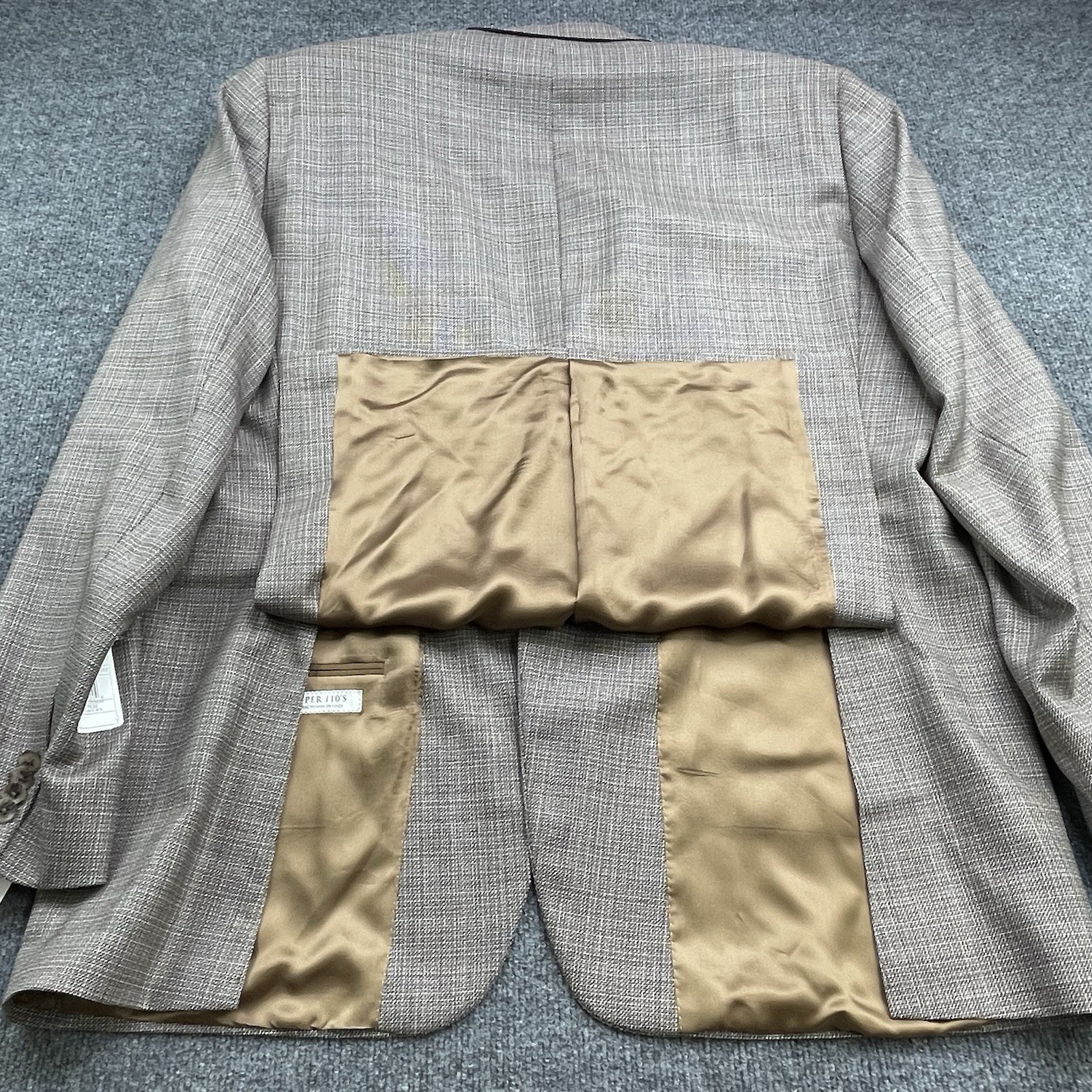 Jack Victor Luxor Sport Coat Super 110’s Wool Tan Men’s Size 48 X-Long 648$ NWT