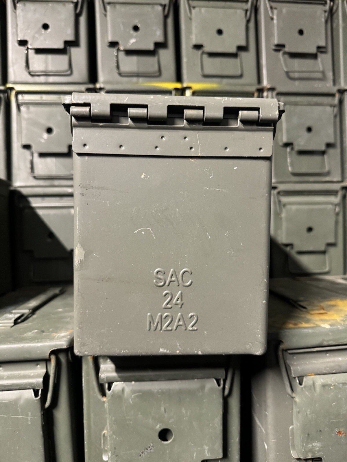 Lot Of (2) M2A1 / M2A2 USGI Metal Ammo Can Box