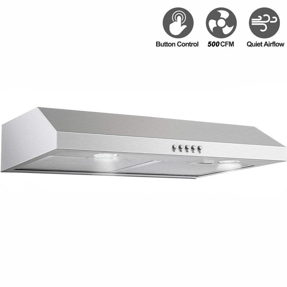 SNDOAS 30 inch Kitchen Under Cabinet Range Hood 600CFM Stainless Steel 3-Speed