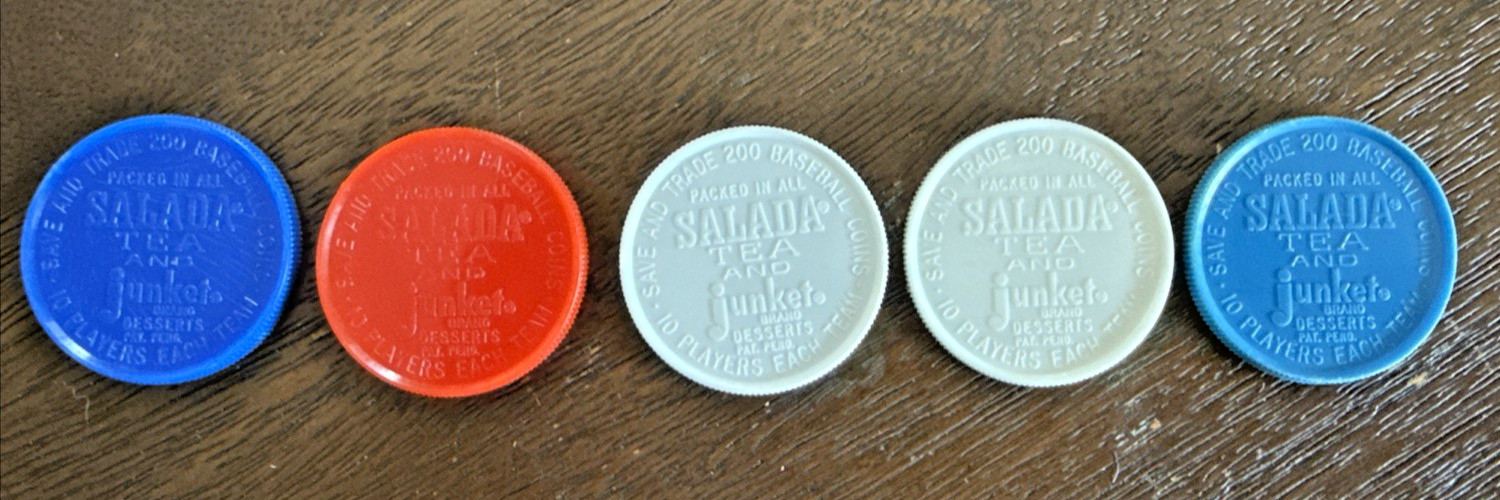 1962/1963 Salada Tea Junkett Baseball Coins Lot 32 Kaline Aaron Robinson Wilhelm