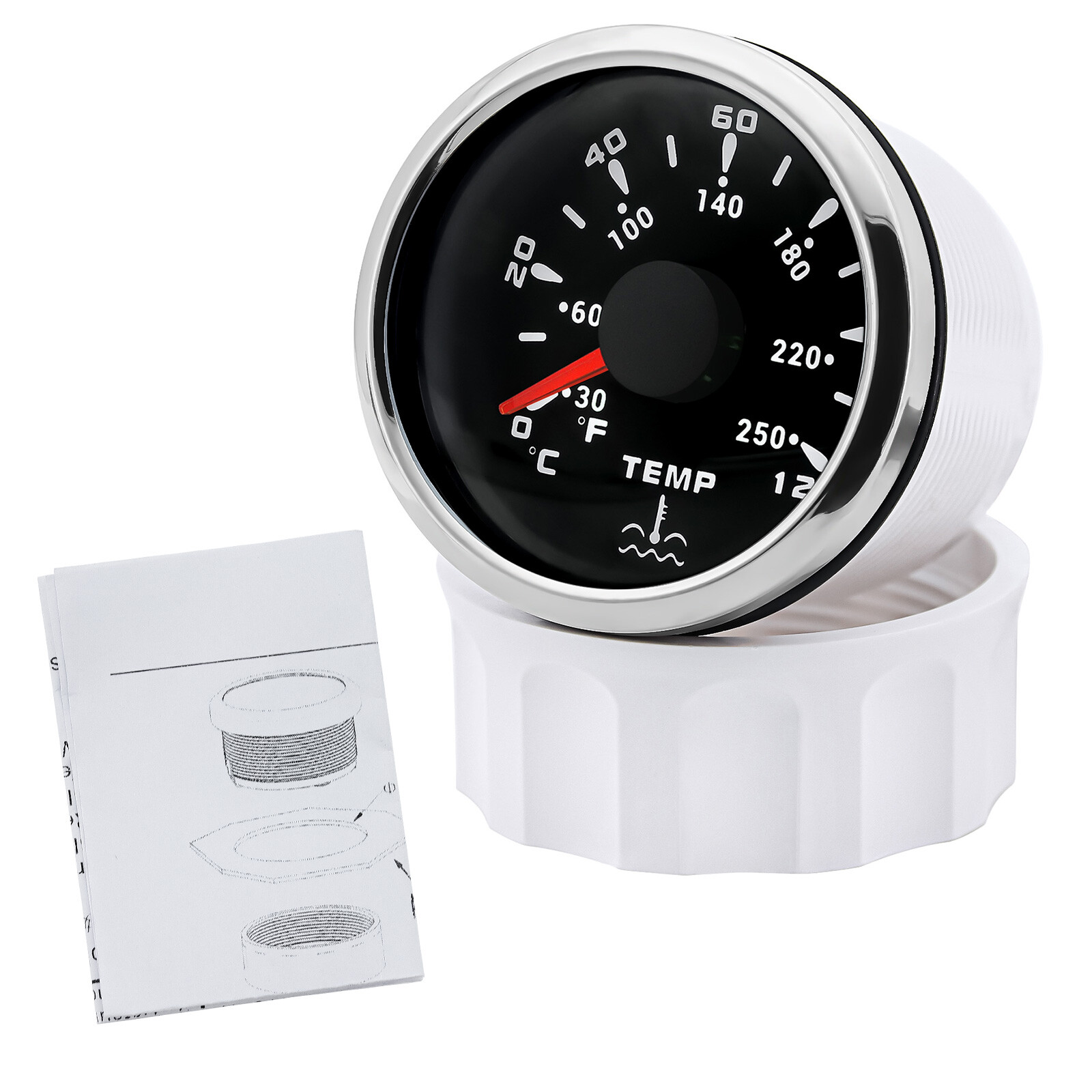 6 Gauge Set 85mm GPS Speedometer 160MPH Tacho&52mm Fuel/Oil/Temp/Volt Gauge US