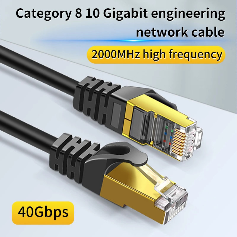 3Pack Cat 8 Ethernet RJ45 Cable Super Speed 40Gbps Patch LAN Network Gold Plated