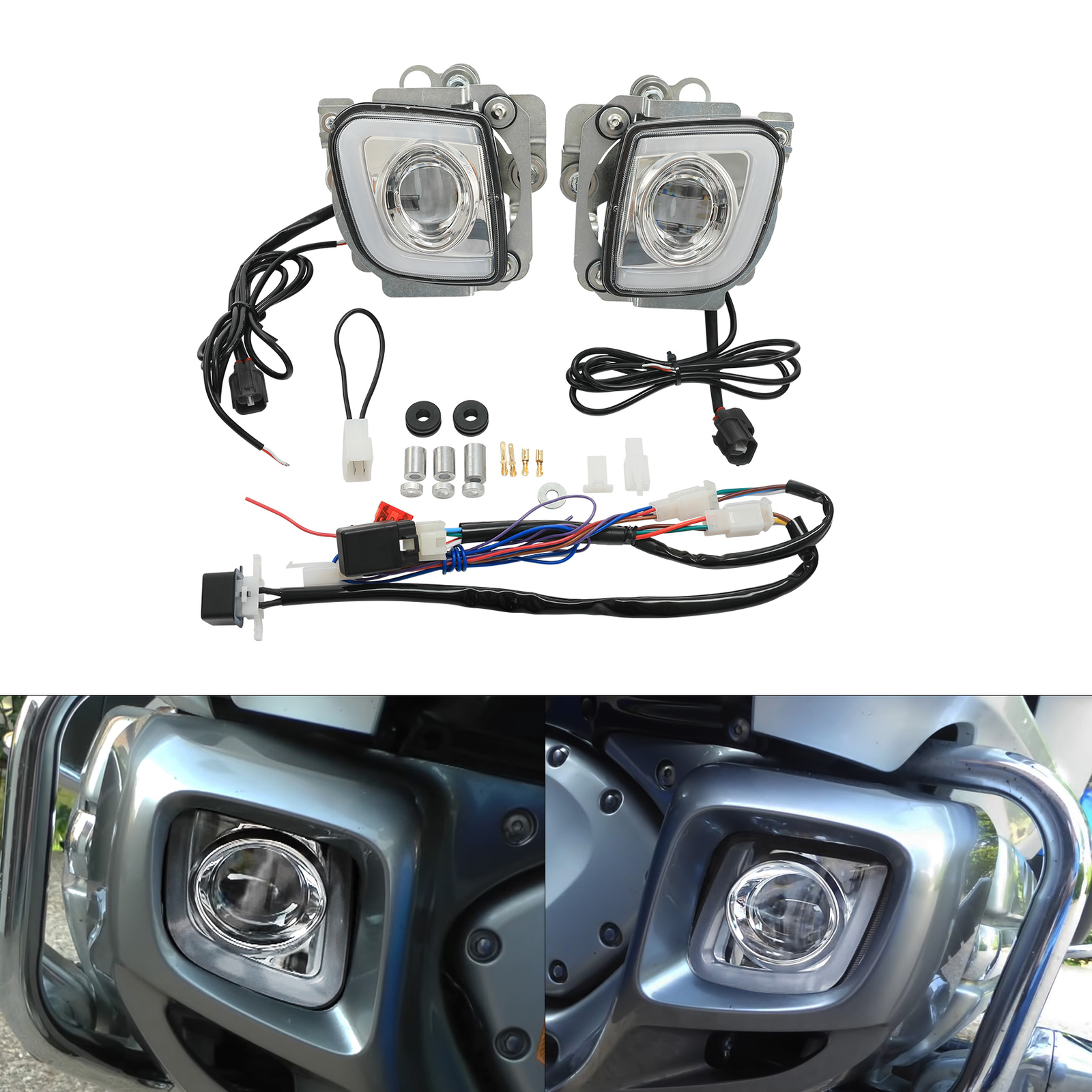 Rectangular LED Fog Light Kit Fit For Honda GoldWing GL1800 F6B 2012-2017 2013