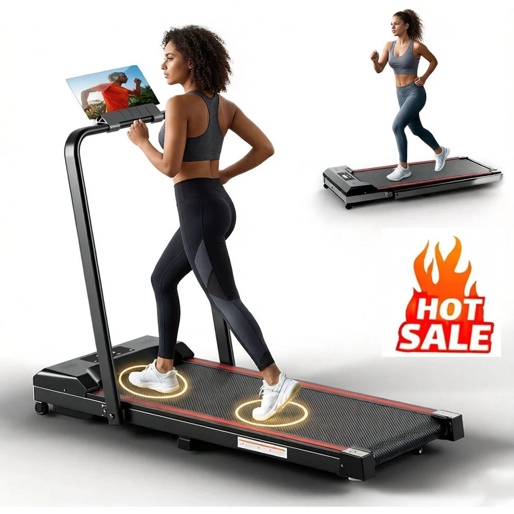 2 in 1 Walking/Jogging/Running Treadmill -Portable Under Desk with Remote & LED