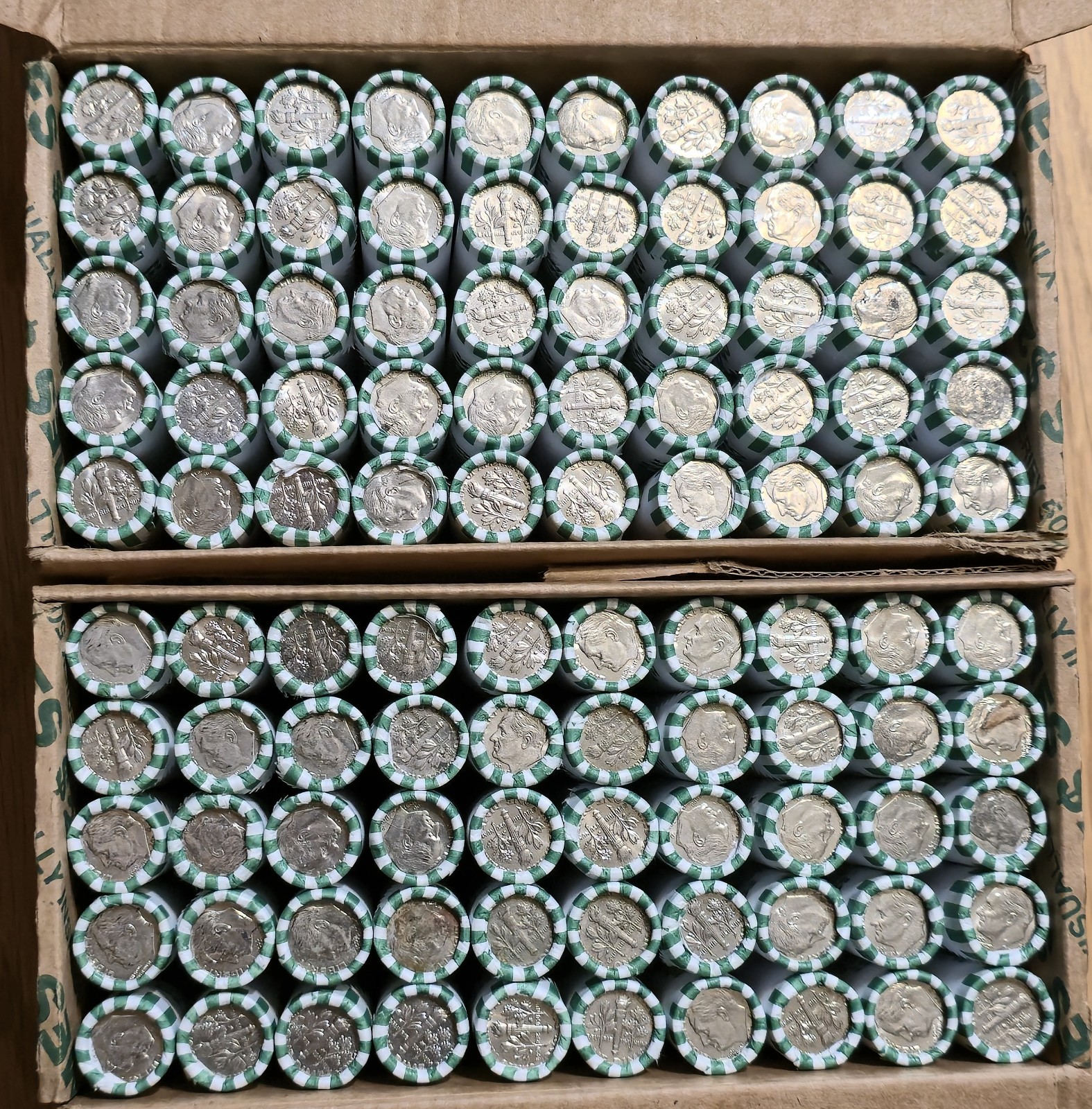 Unsearched Dime Bank Roll Find Silver Dimes & Mercury Dimes Rare Dates