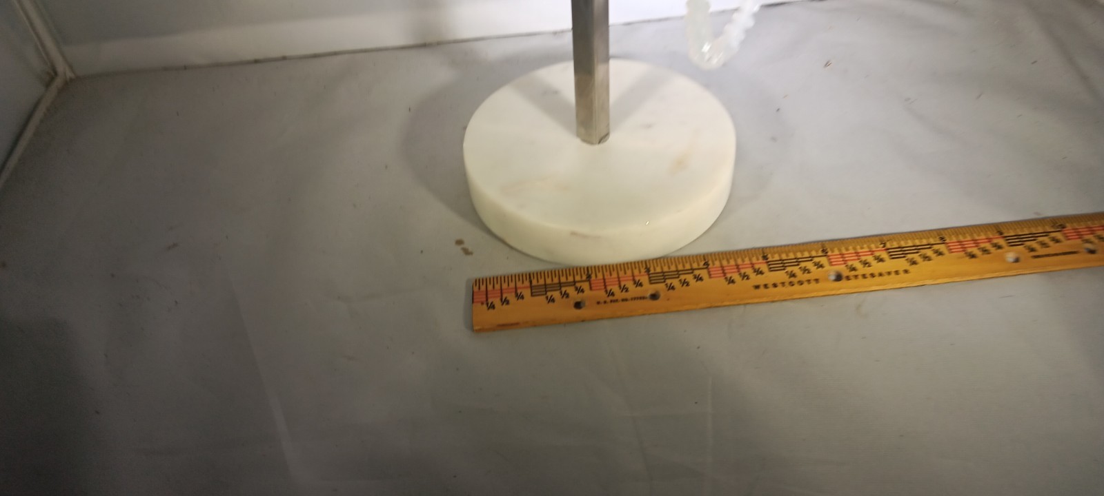 Marble Lucite & chrome 2 Tier T Bar Rack VINTAGE