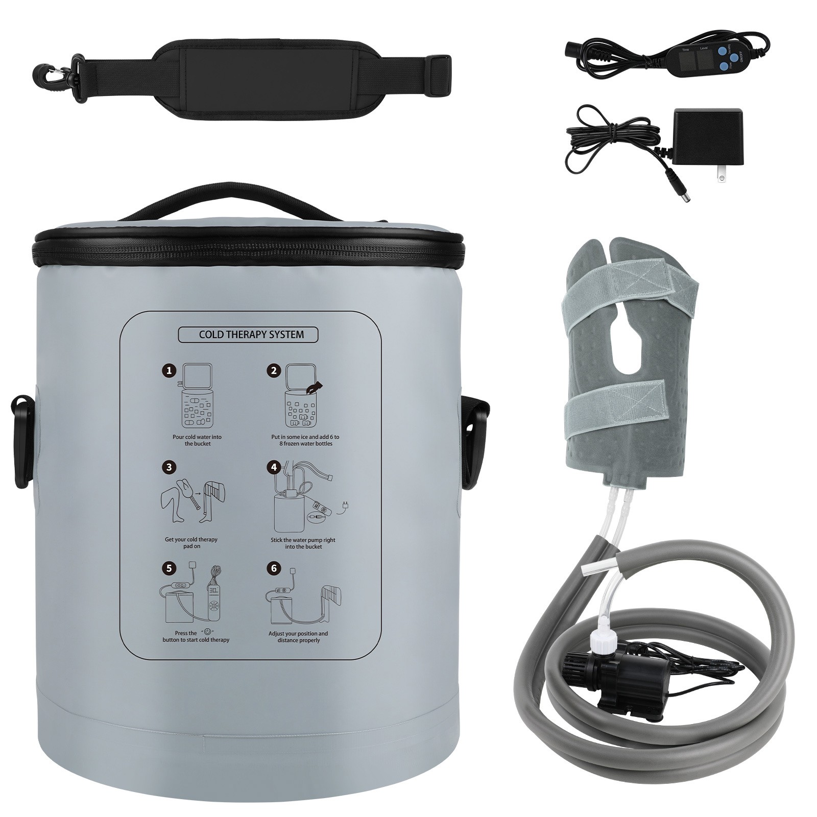 Cold Therapy Machine with Programmable Timer, Ice Machine for Knee after Surgery
