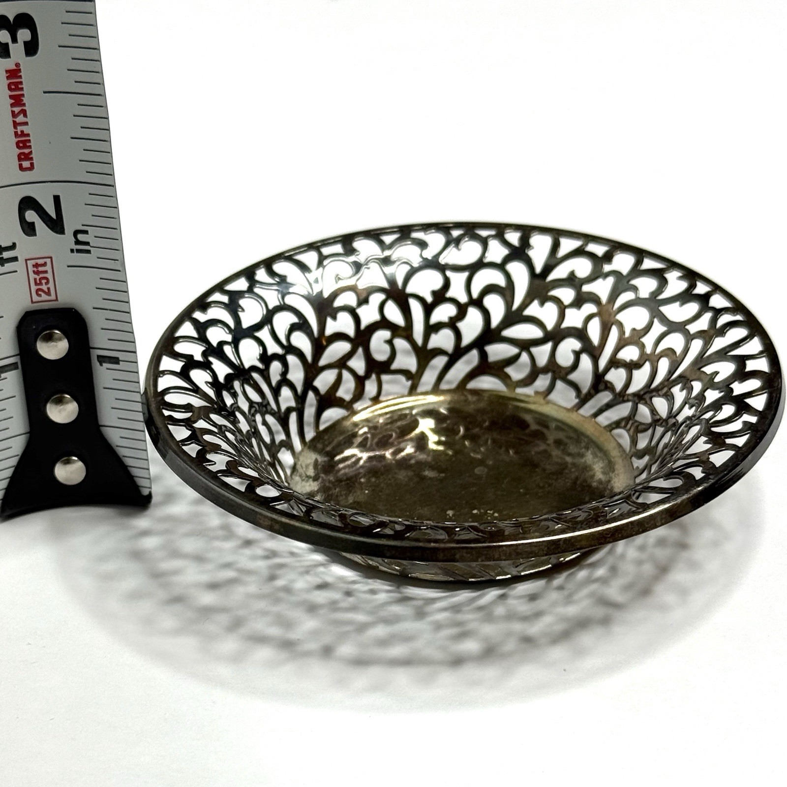 Antique WMF German 800 Silver Reticulated Pierced Bon Bon Dish Art Nouveau c1900