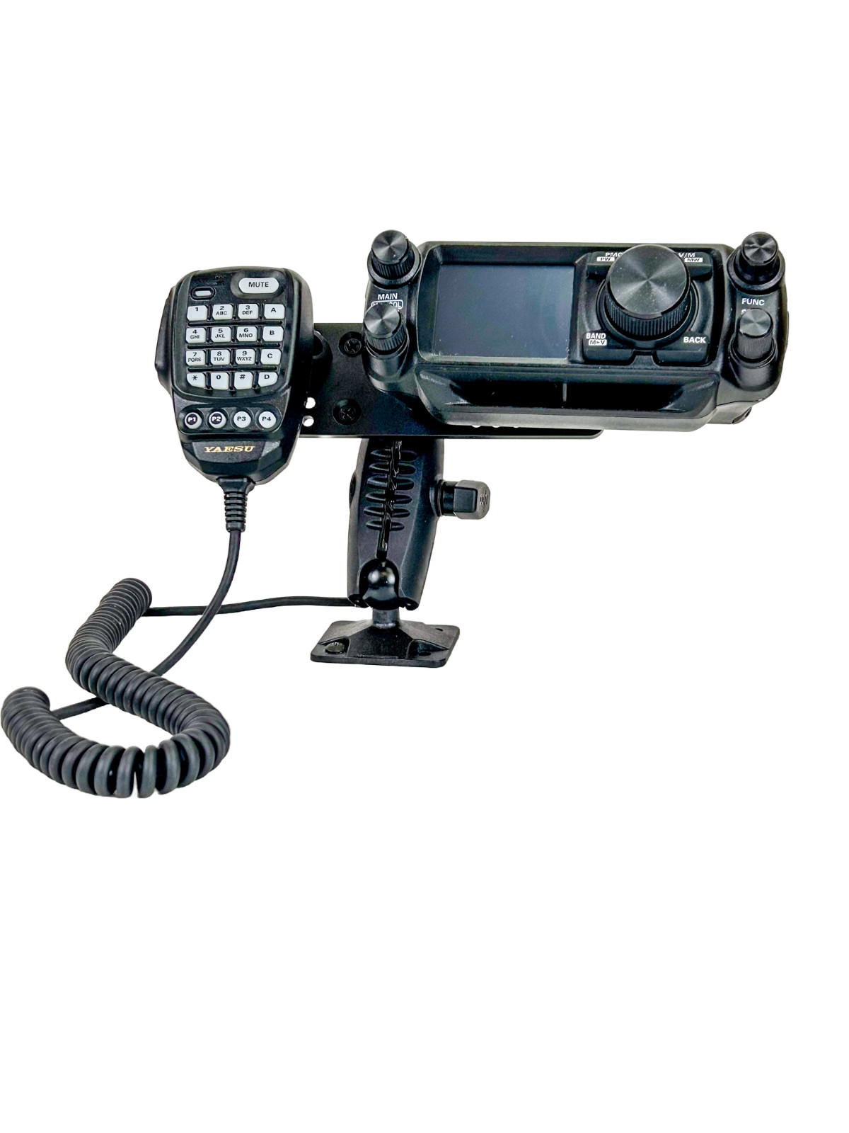 Yaesu FTM-500 FTM-400 FTM-300 FTM-200 FT-891 Desk Drill Base Mount and Mic Mount