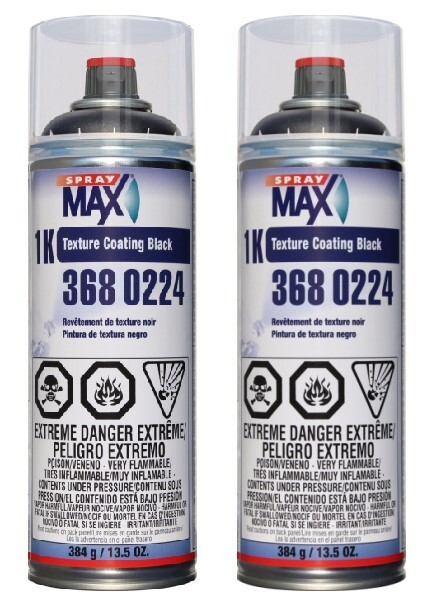 SprayMax 1K Black Texture Coating, 3680224 (2 Pack)