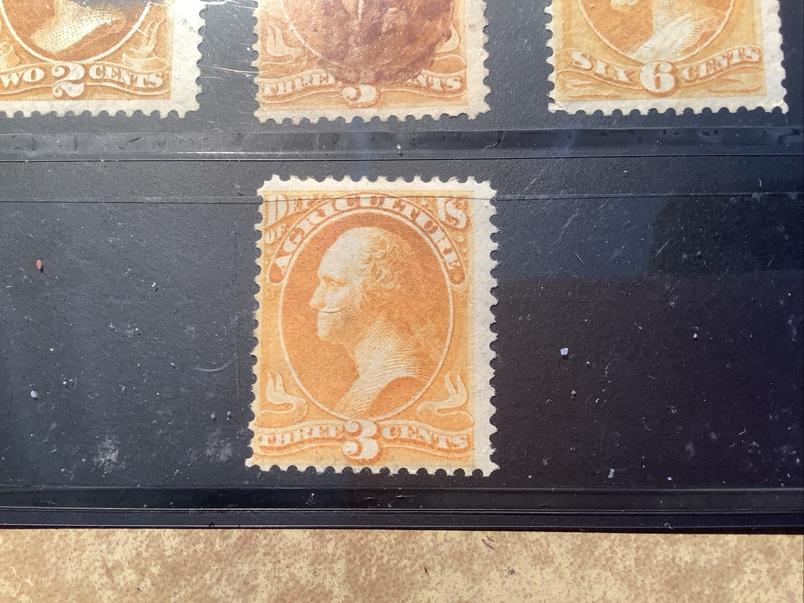 LOT of 6 US AGRICULTURE DEPT. Official 1873, 1879 O2/O95 mint+used Bull’s eye