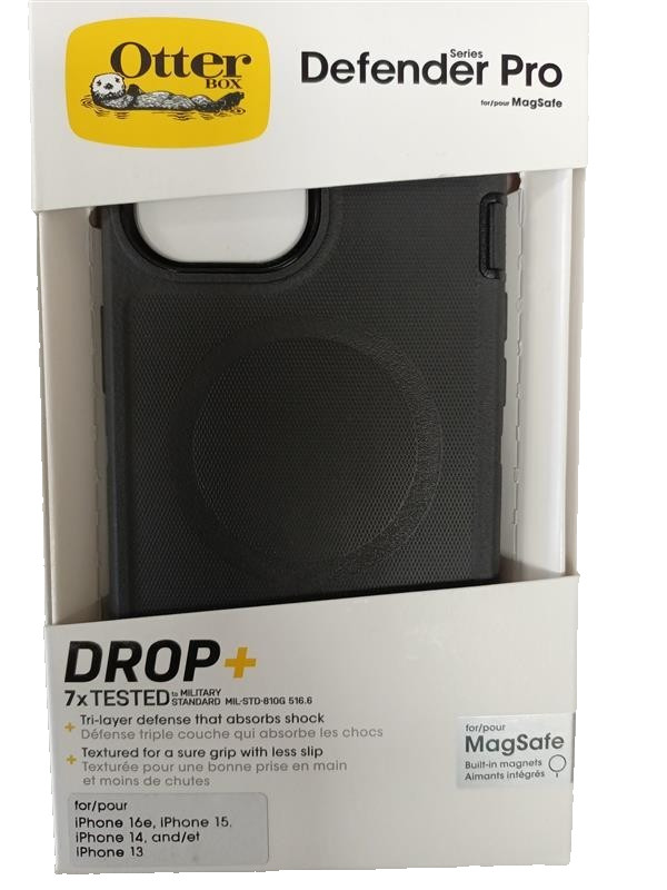 OtterBox Defender Pro Series Case with MagSafe - iPhone 16e/15/14/13 Black