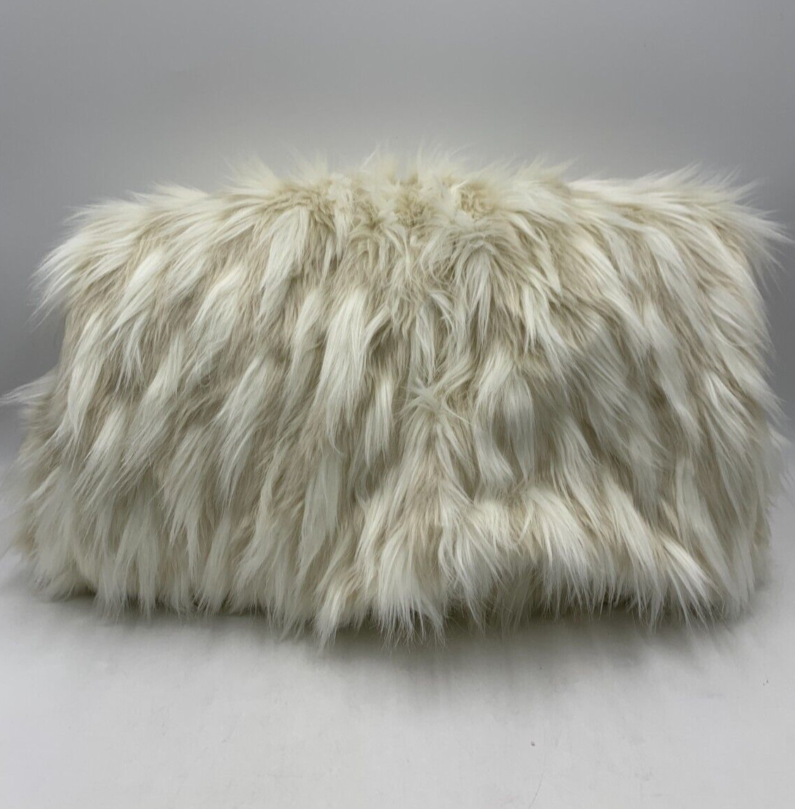 Pottery Barn Teen Faux Fur Bean Bag Chair Slipcover Winter Fox Large #9793G