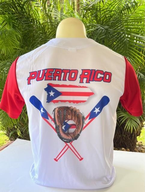 Puerto Rico Boricua PR Flag EL Morro Children Kids Baseball Jersey Shirt Sizes