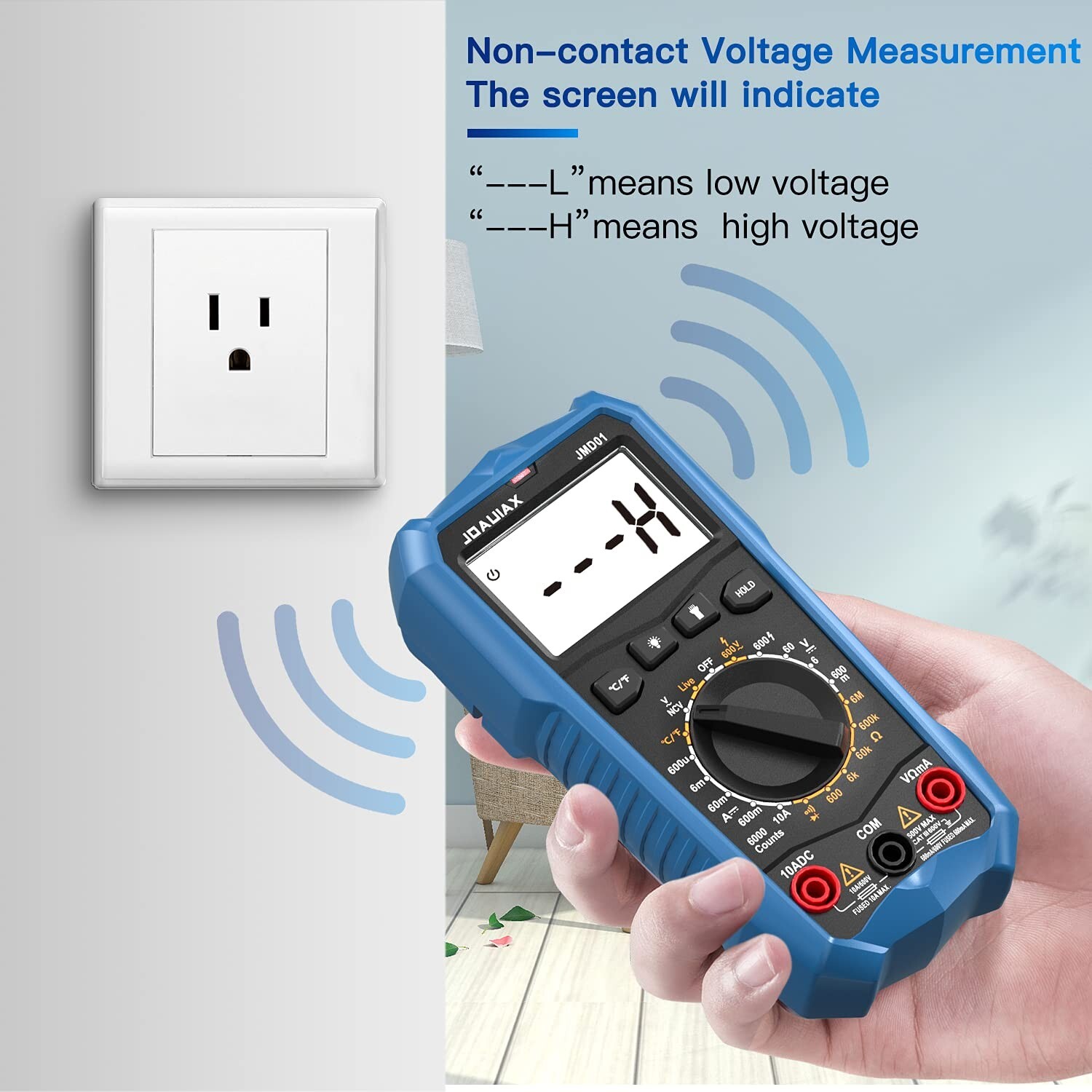 Digital Multimeter 6000 Counts Multi Tester AC DC Voltmeter NCV Ohm TRMS