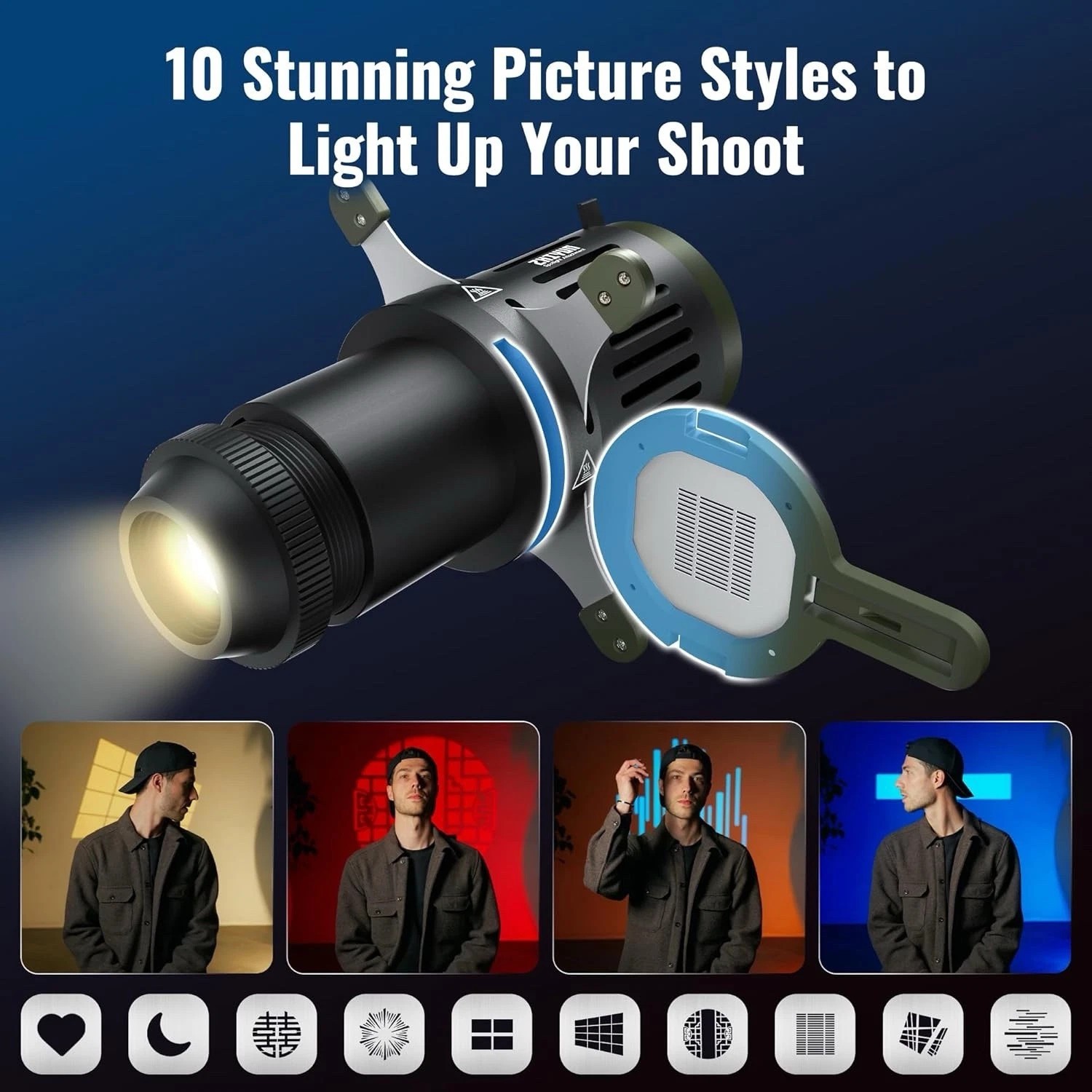 Optical Snoot Conical Mini Spotlight Photography for X100 RGB X60 CX100 G60 CX50
