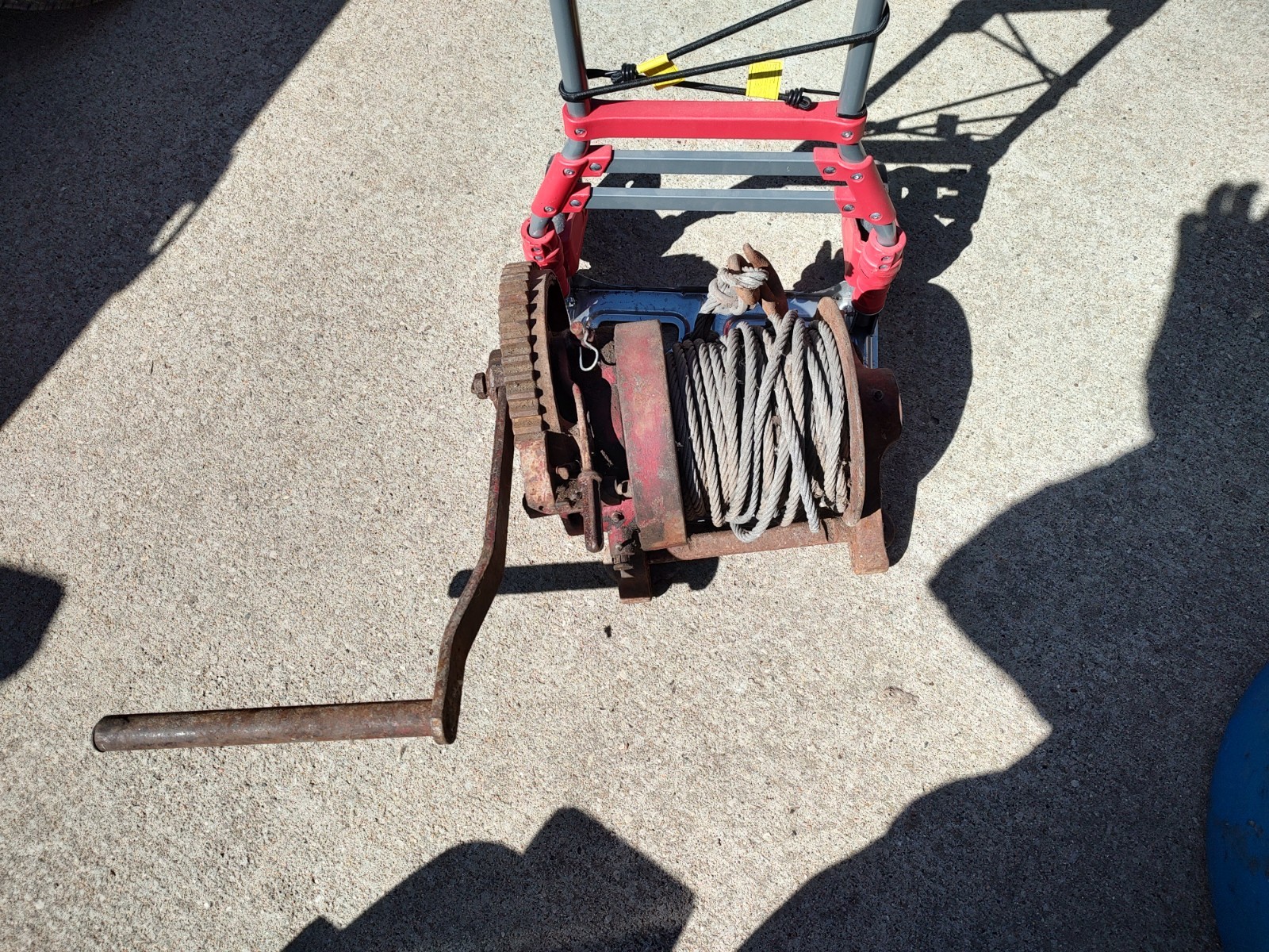 Beebe Bros. All Steel 23 Industrial Hand Winch Manual Crank USA