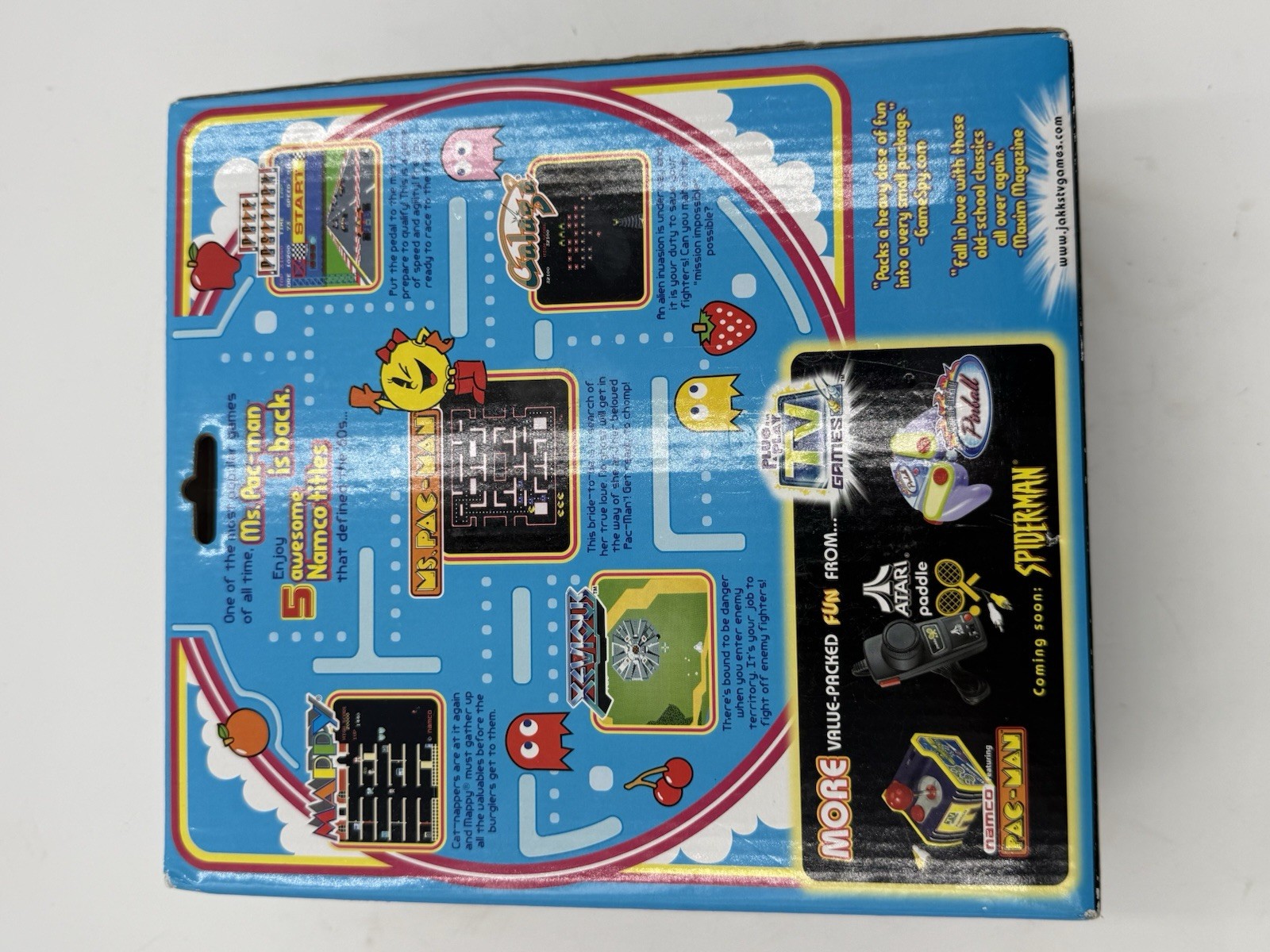 Namco Ms. Pac-Man 5-in-1 TV Plug N Play Arcade Game Joystick (Jakks 2004) SEALED
