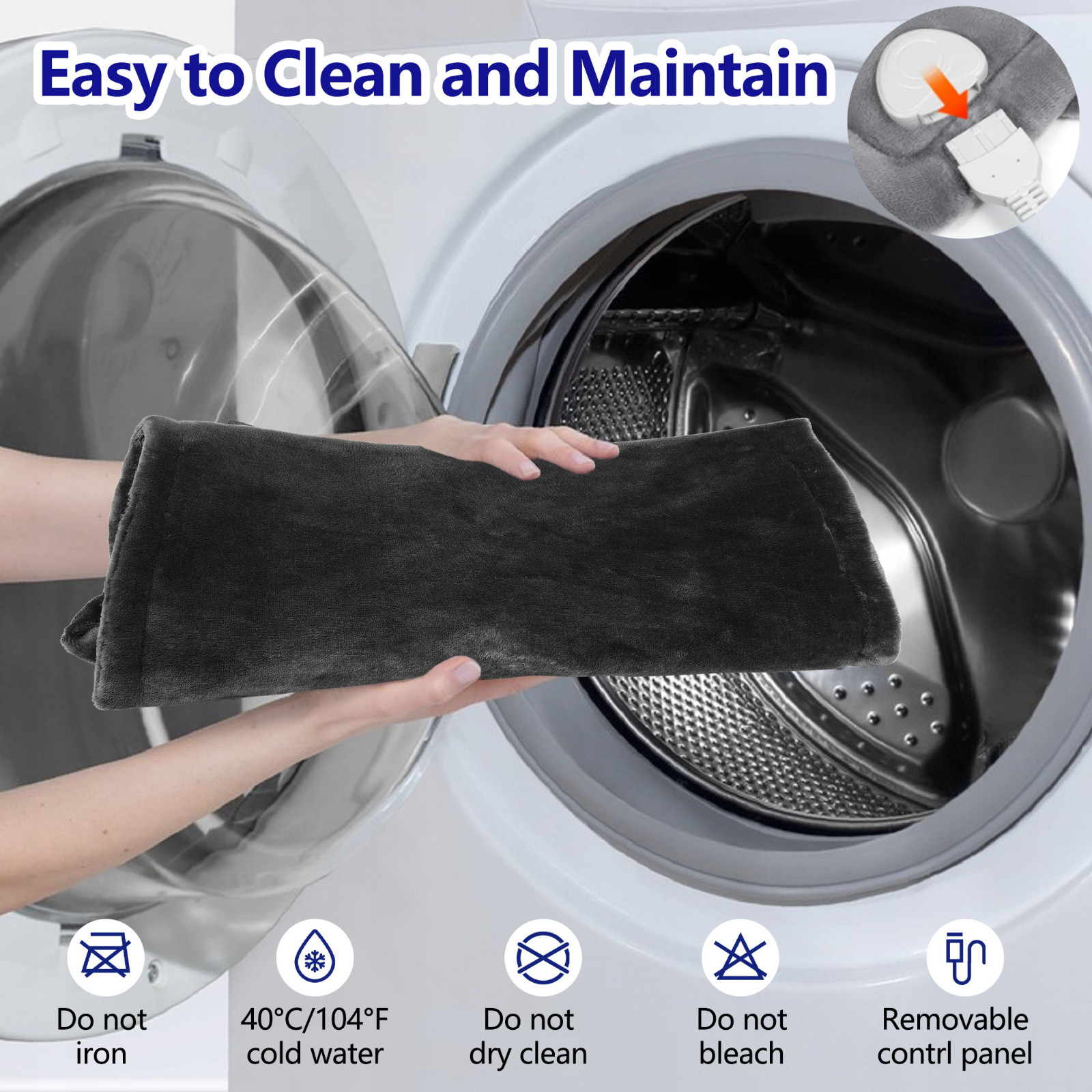 Heating Pad for Neck and Shoulders and Back,24"x37" Weighted Heating Pad for Bac