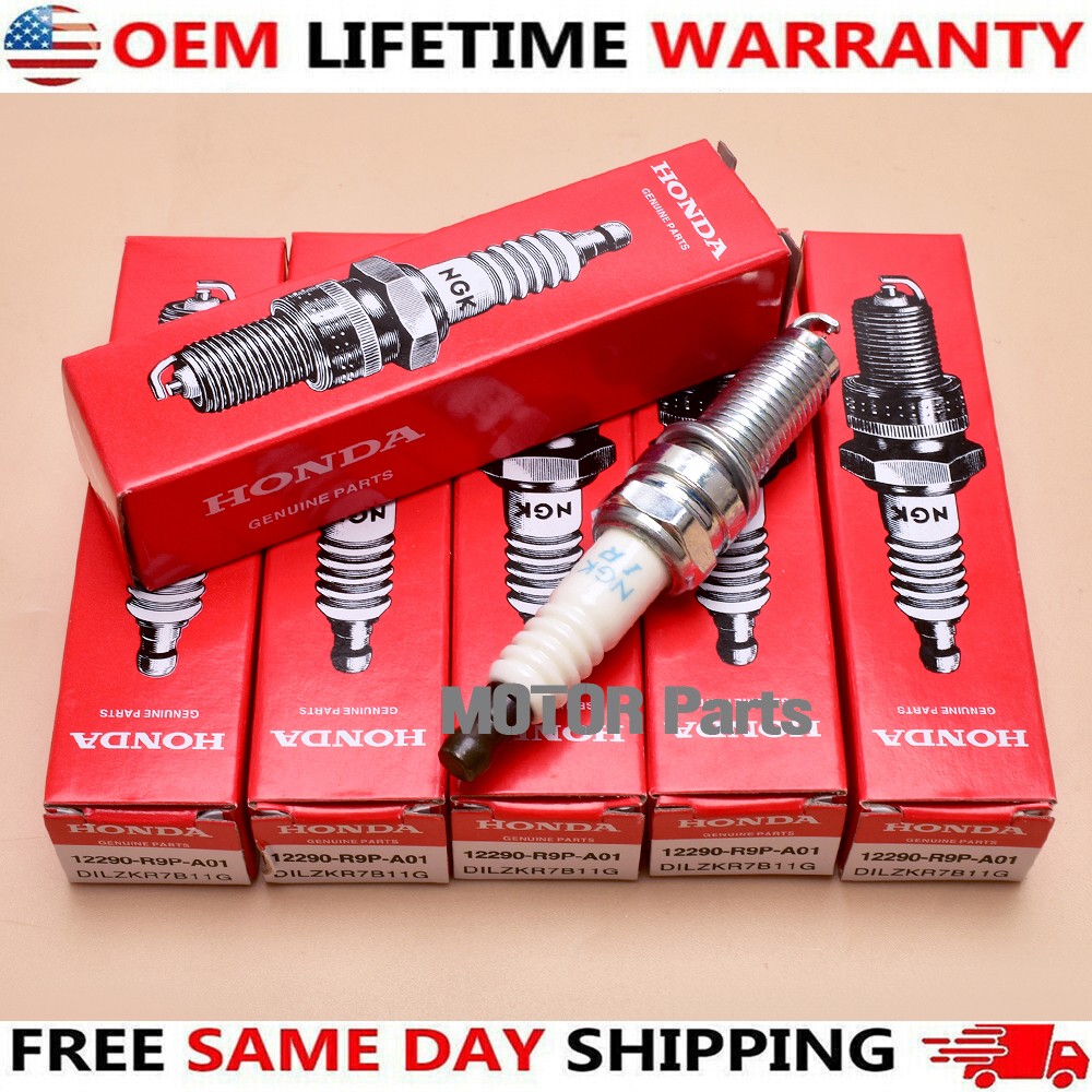 6PCS 12290-R9P-A01 Spark Plugs Fits 95350 NGK HONDA MDX TLX RLX DILZKR7B11G OEM