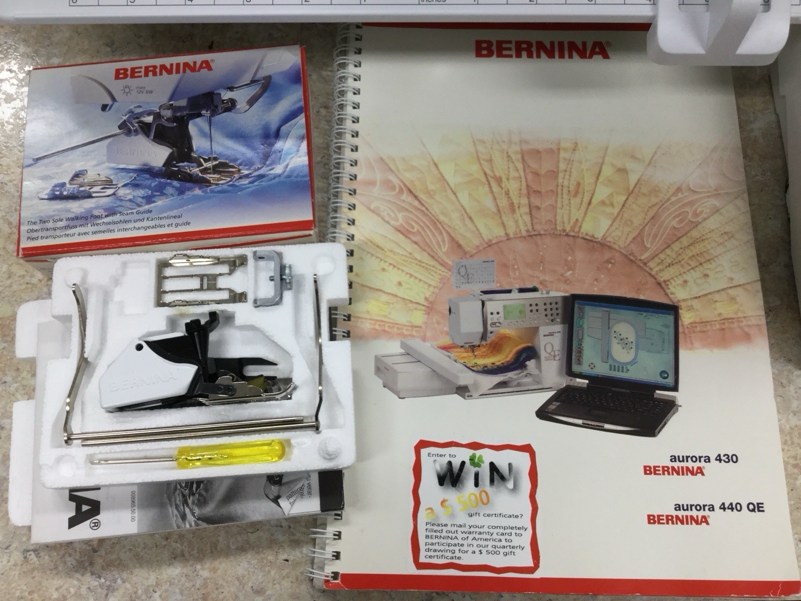 Bernina Aurora 440 QE Computerized Sewing Machine w/ BSR and Walking Foot