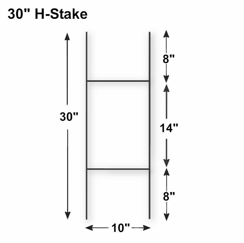 10 Pack - Custom Yard Signs-18x24-Full Color Design-Double Sided-Stakes Optional