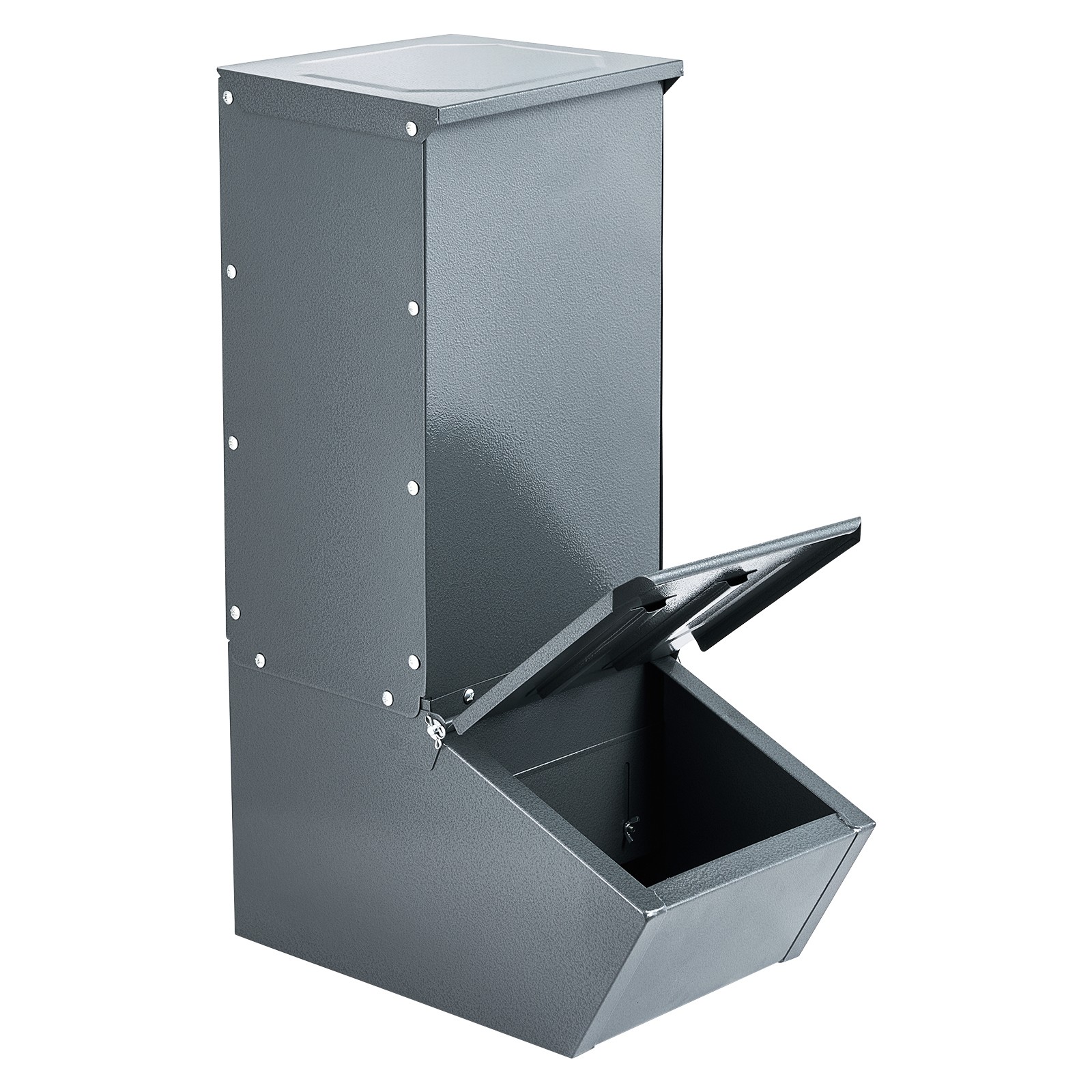 Hog Feeder 2.2 Bushel Metal Double Door Pig Feeder Feeding up to 5 Hogs